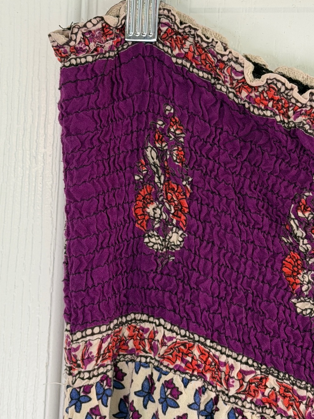 Angie Purple and Red Boho Maxi Skirt - Picture 4 of 16
